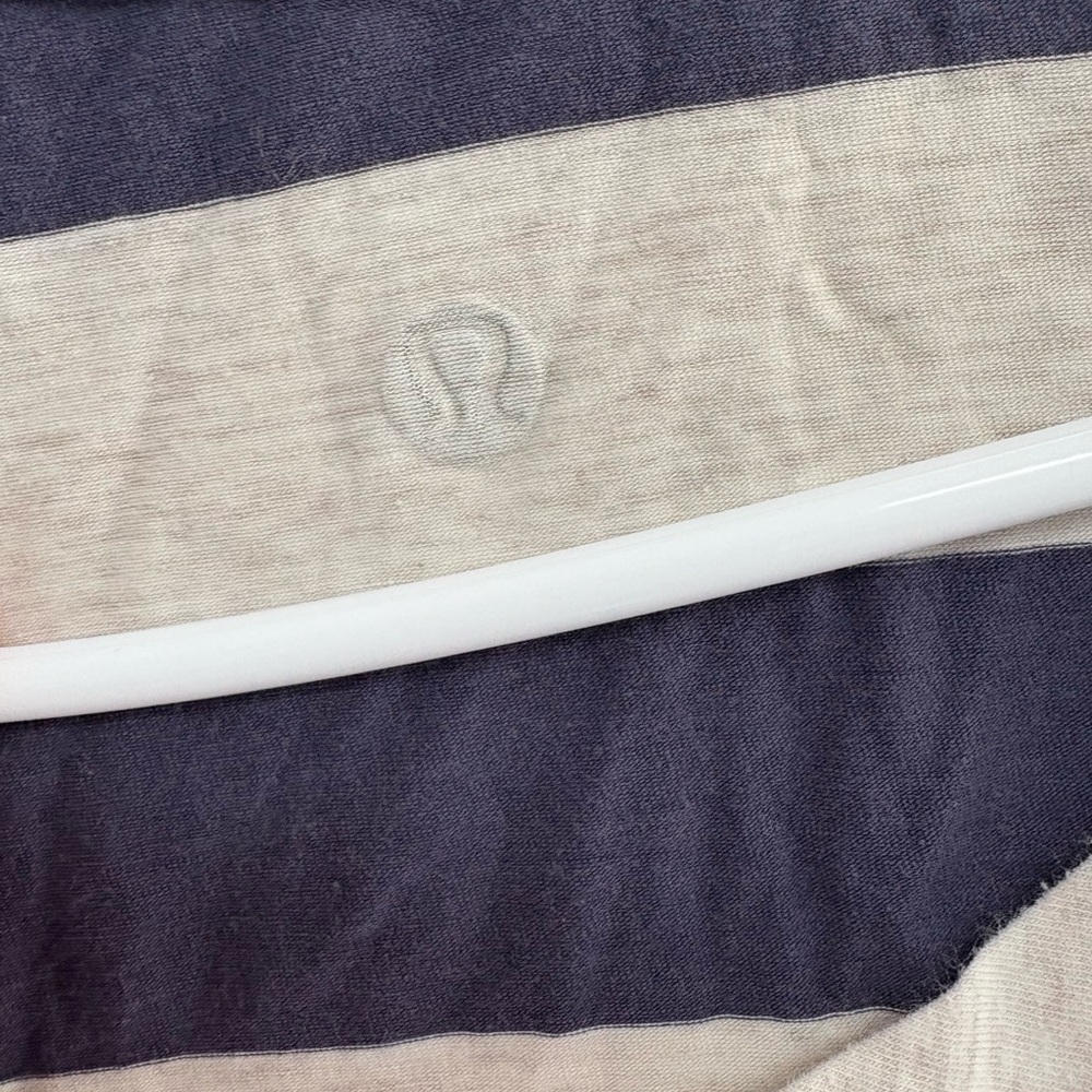 Striped Purple and White Women's Top - Picture 2 of 3